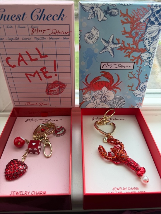 Betsey Johnson Accessories - Buyer choice: Betsey Johnson Red Heart or Lobster Keychain